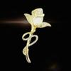 Cat Eye Rose Brooch - High-end, Niche Accessory for Women, Featuring A French Style and Crystal Pins.