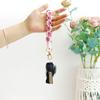 1 Stück Taschenanhänger Böhmischer Strickschlüsselanhänger Grace Rose Anhänger Verlustschutz Handschlaufe Handy-Lanyard Handgewebt