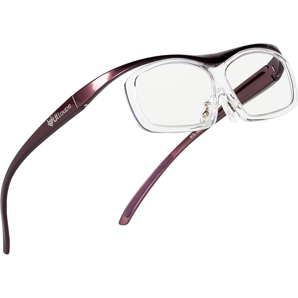 Kenko YUI Loupe Eyeglass-Type Magnifying Glasses, Interchangeable Lenses, Regular Size, 1.6x Magnification, Purple, KTL-5102R-PR