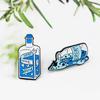 Fashion Dream Chasing Message Bottle Brooch: Trendy Alloy Ribbon Badge for Good Friends