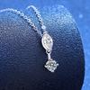 1ct Marquise Cut Moissanite Necklace Dainty Clavicle Chain Women