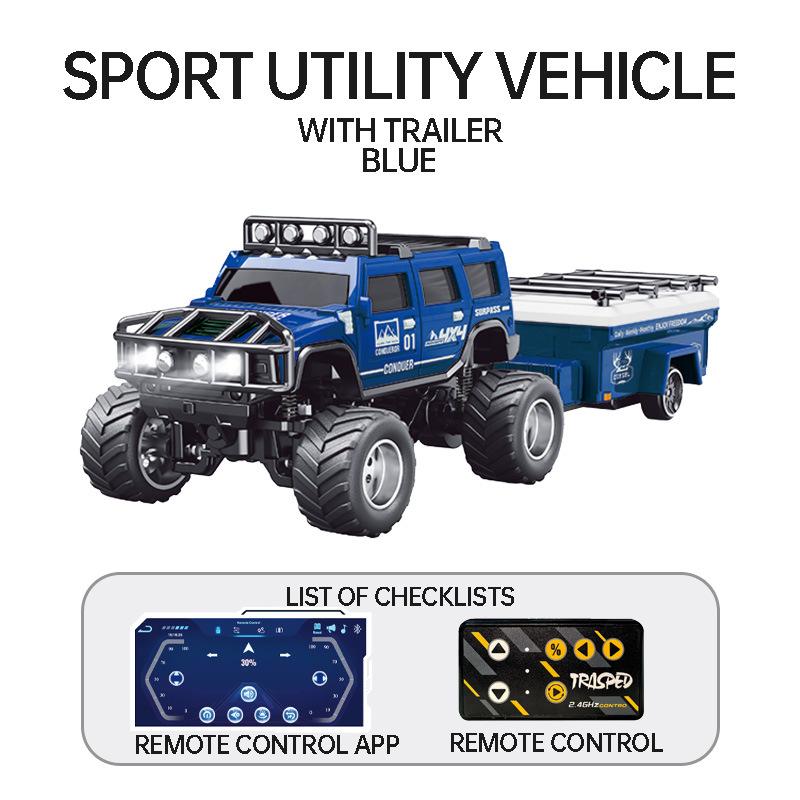 1: 64 RC Mini 2.4G Climbing Off Road Vehicle Simulation RC Car with APP Adjustable Speed Lighting Shock Absorber Boy Toy Gift