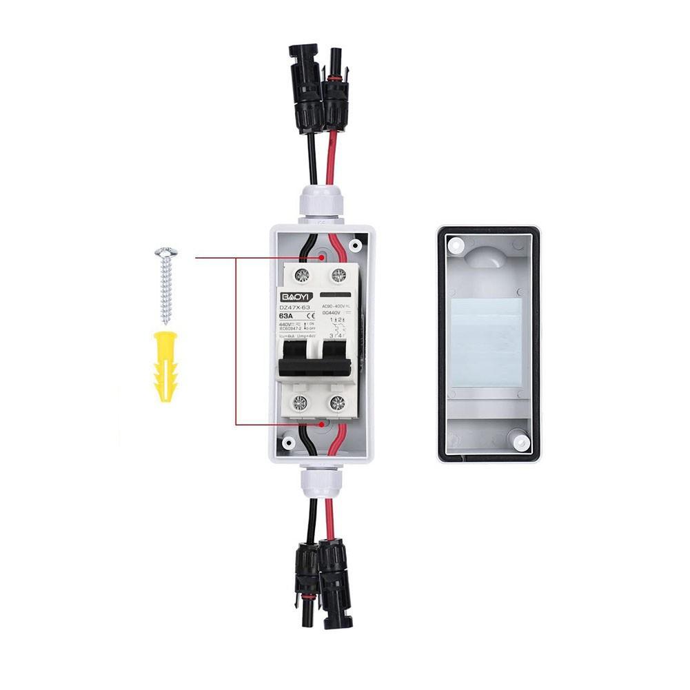 PV Isolator Switch DC/AC 30A IP65 Disconnect Circuit Breaker for Solar Panels