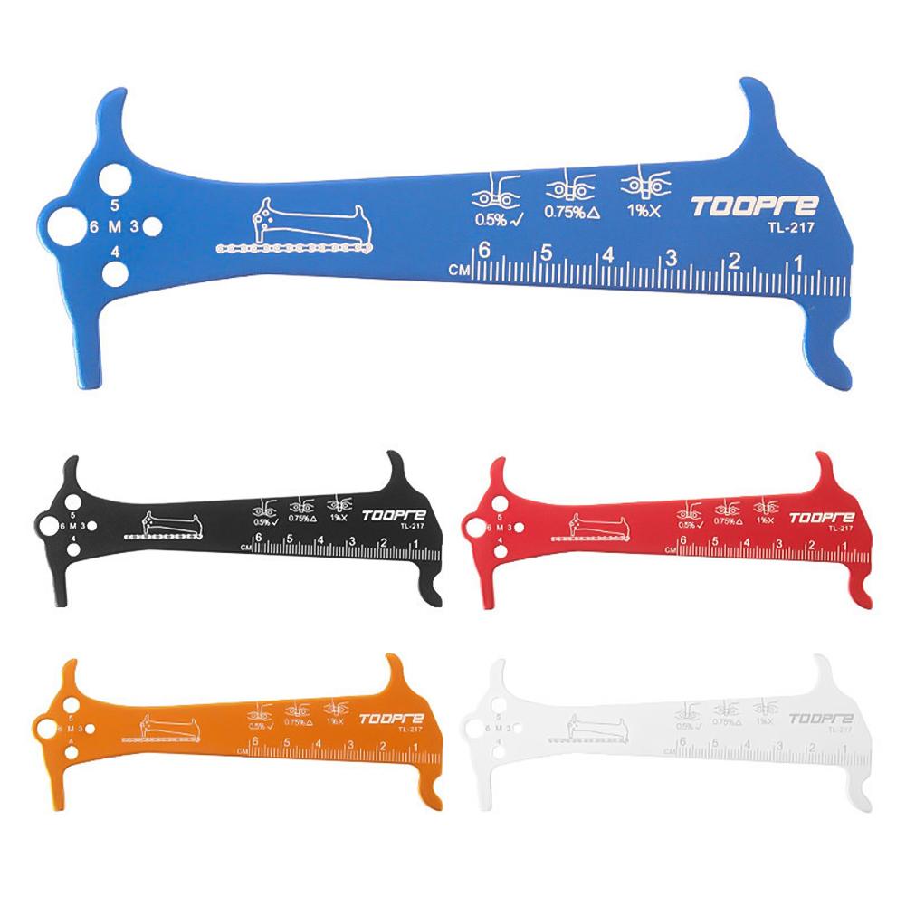 Bicycle Chain Wear Indicator Ruler Stainless Steel Mountain Road Bike Chain Gauge Measurement Checker Screw Diameter Repair Tool