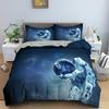 Astronaut Duvet Cover Set Spaceman Pattern Bedding Set For Boys Girl Microfiber Bedclothes Twin King Size 2/3pcs Comforter Cover