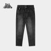 Black Whale Men's Black Tapered Jeans