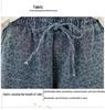 Leopard Print Rhinestone Plus Size Wide-Leg Denim Pants - Elastic, Loose, Slimming, Versatile Casual Wear