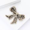Vintage Rhinestone Bow Brooch for Women Unisex Office Party Friend Gifts Jewelry Accessories