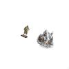 European Knight Sculpture Acrylic Snow House Statue Creative Desktop Ornament for Entryway Living