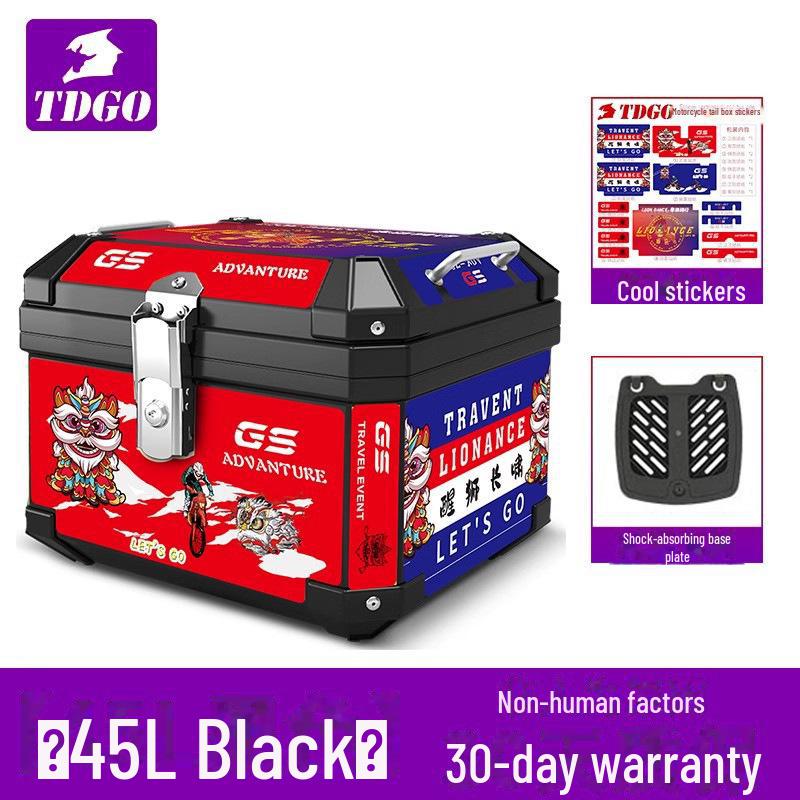 Universal Waterproof Motorcycle and Electric Scooter Trunk: Large Capacity Tail Box for Storage and Takeout