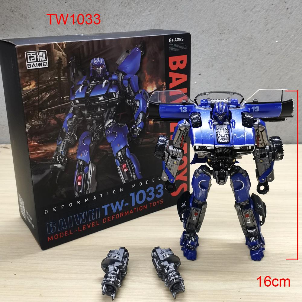 Transformation Toys Dropkick Blue Warrior Mirage Car Action Figure Deformation Robot Anime Model BAIWEI TW1033 CY01 SS46 SS105 Poseable Articulated