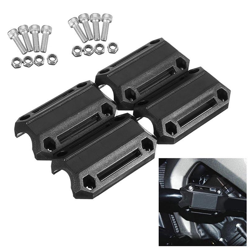 2X 25mm Motorrad Motor Schutz Schutz Stoßstange Dekor Block Crash Bar