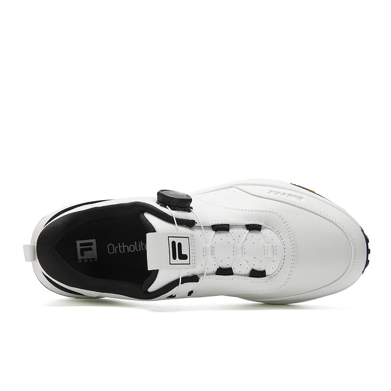 Fila Gf Drivex Simple High-Quality Comfortable Golf Shoes Men Sneakers White Black A12M541707FSW