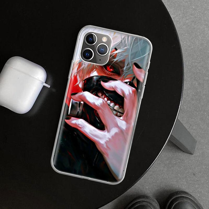 Ghoul Tokyo Kaneki Ken Phone Case Cover for iPhone 11 12 13 Mini 14 15 Plus 16 Pro Max 17 Air 7 8 + SE Art Customized Fundas 11