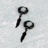 2PCStainless Steel Punk Men's Hoop Earrings For Women Hip Hop Totem Earring For Men Earrings Gothic Ear Stud Jewelry Party Gift