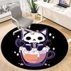1pc Skelcat Office Round Area Rug, Indoor Mat Suitable For Office, Under Office Chairs Bedroom Living Room Home Decor, Room Deco