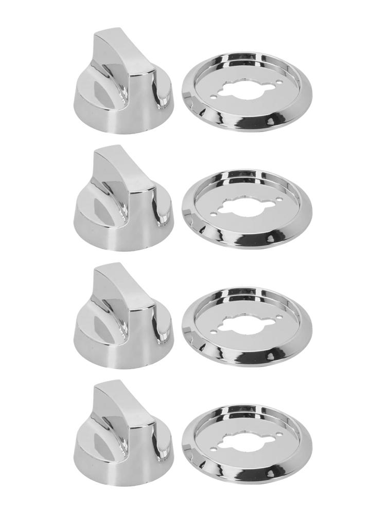 4pcs Cooker Knobs Metal Gas Stove Knobs Replacement Electroplating Gas Grill Knob Accessories For Kitchen Gas Oven Knobs