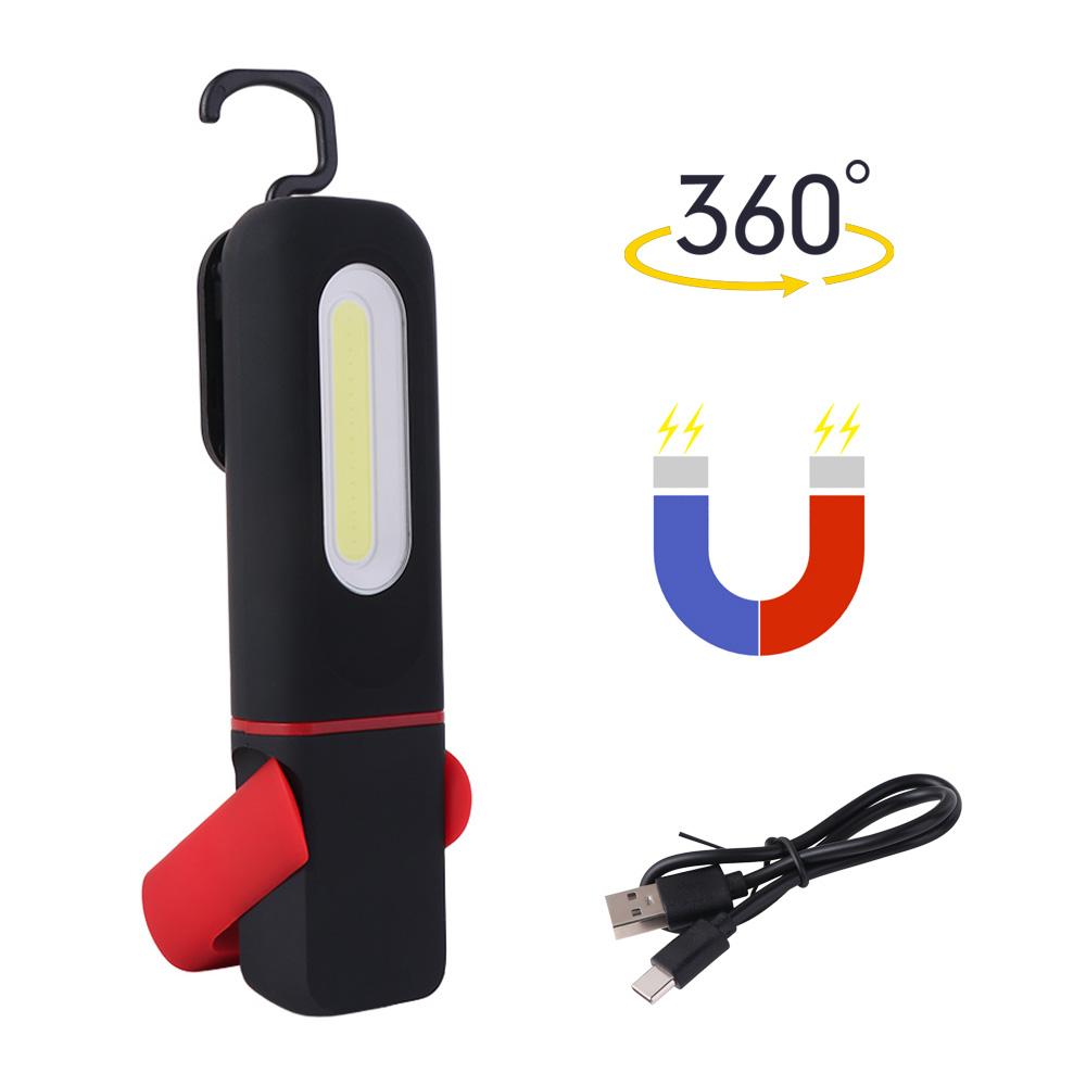 USB Rechargeable Magnetic Work Light Super Bright USB Rechargeable Flashlight  Car Repair