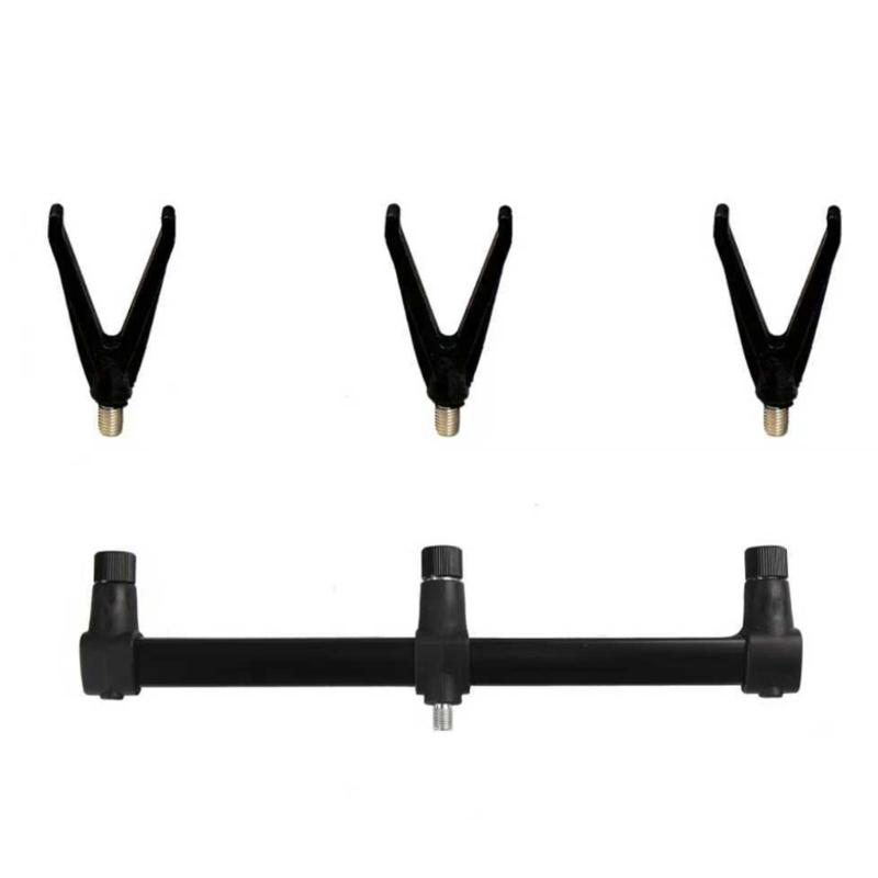 Double Rotating Fishing Rod Holder Adjustable Angles Aluminum Portable For Outdoor Angling