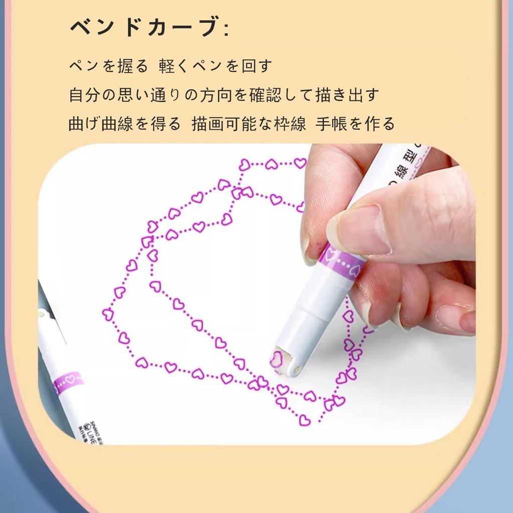 FamGift Curved 6 6 Roller Writing for DIY Office Highlighters with Lines Pens, Water-Based Pens, Types, Colors, Highlighters, Stamp, Double-Ended,