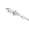 Stainless Steel Butt Plug Chain Leather Whip BDSM Adult Sex Toy Tail Plug Slave Fetish