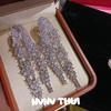 Jewelry, Bright Glazed Sunflower Gemstone Earrings, Banquet Haute Couture Starry Crystal Sparkling Diamond Earrings, Earrings