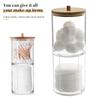 Cotton Swab Storage Box Portable Circular Container 2-in-1 Household Makeup Cotton Puff Storage And Makeup Removal Cotton Box