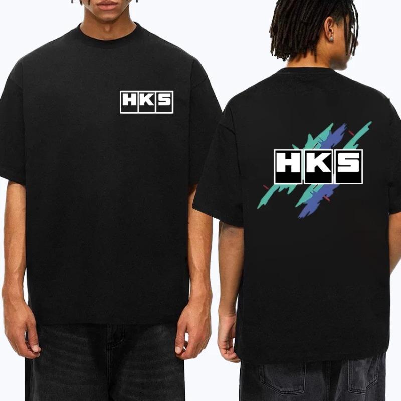 

Japanese JDM Improved HKS Endless Car Graphic Short Sleeve T-shirts Cotton Men Oversized Tee Shirt Unisex Top S