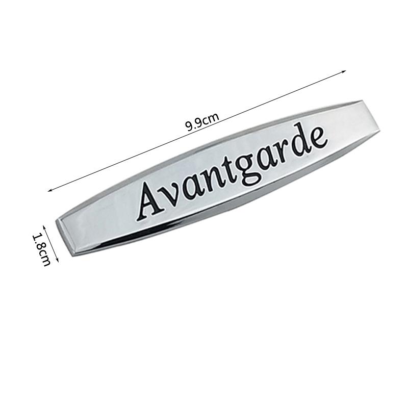 Metall Avantgarde Bil Skjerm Side Emblem Merke Dekal Bakre Støtfanger Bagasjelokk Klistremerke Styling