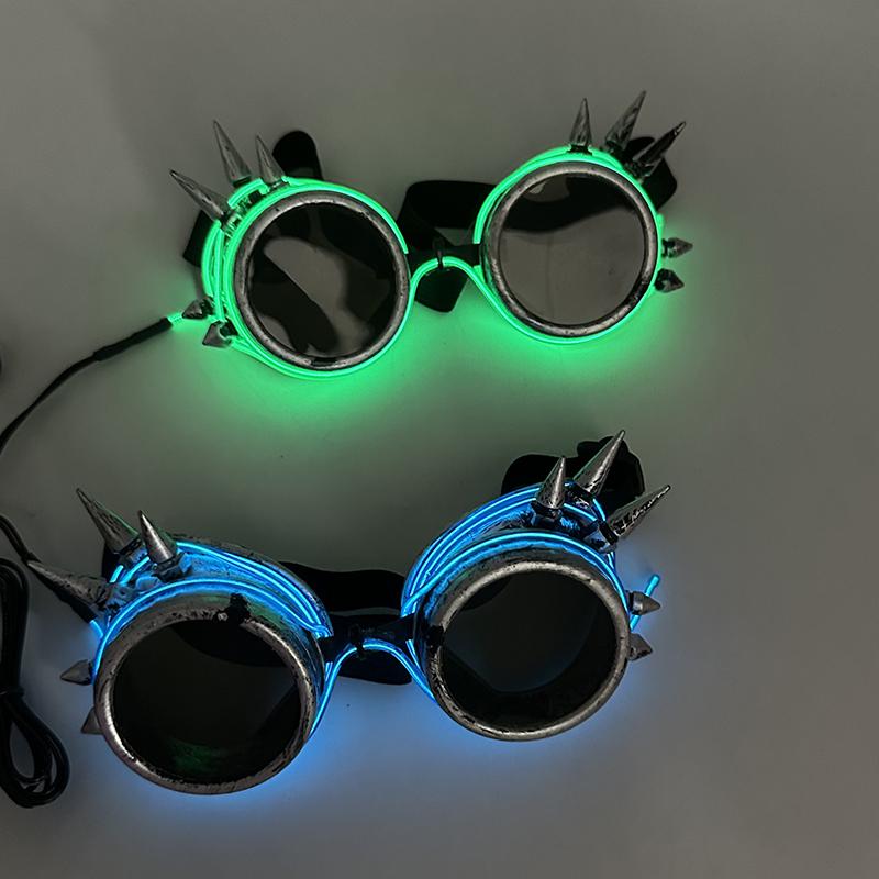Nuovi Occhiali Stile Cyberpunk Cool Decorazione Luminosa per Feste Occhiali da Sole LED Luminosi Illuminazione Bar Rave Musica Festa da Ballo