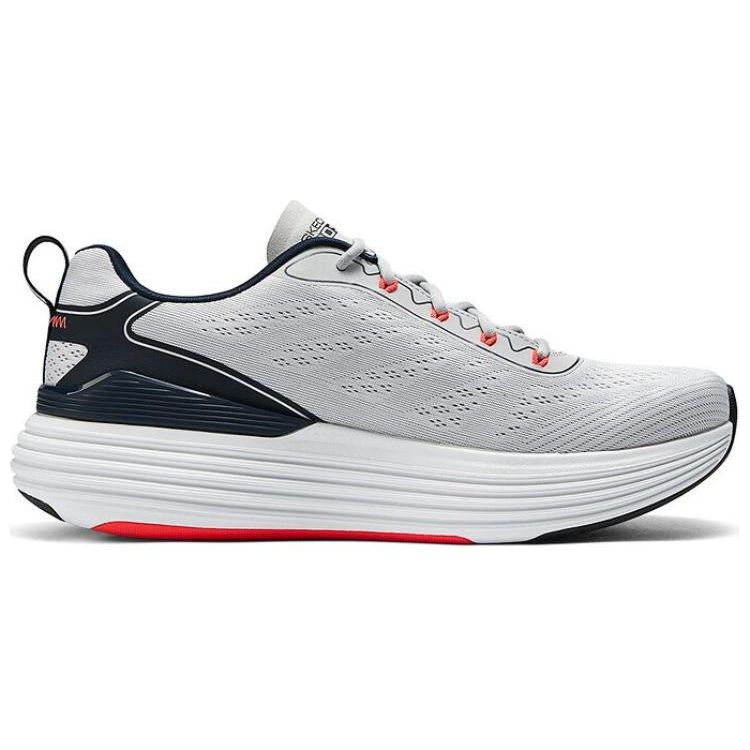 Skechers Fabric Comfortable Daily Shock Absorbing Durable Low Top Casual Shoes Men Sneakers Gray Black 220930-GYNV