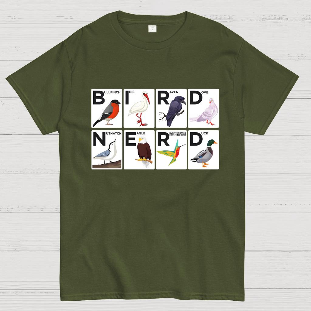 Bird Nerd Watching Vintage Retro Birdwatching Cotton Summer Casual Cool Loose T-Shirt
