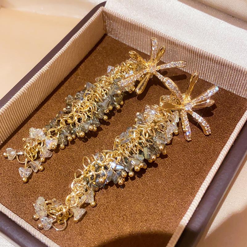 Gold-Plated Vintage Bow Pearl Earrings - Luxury Niche Design Stud Jewelry