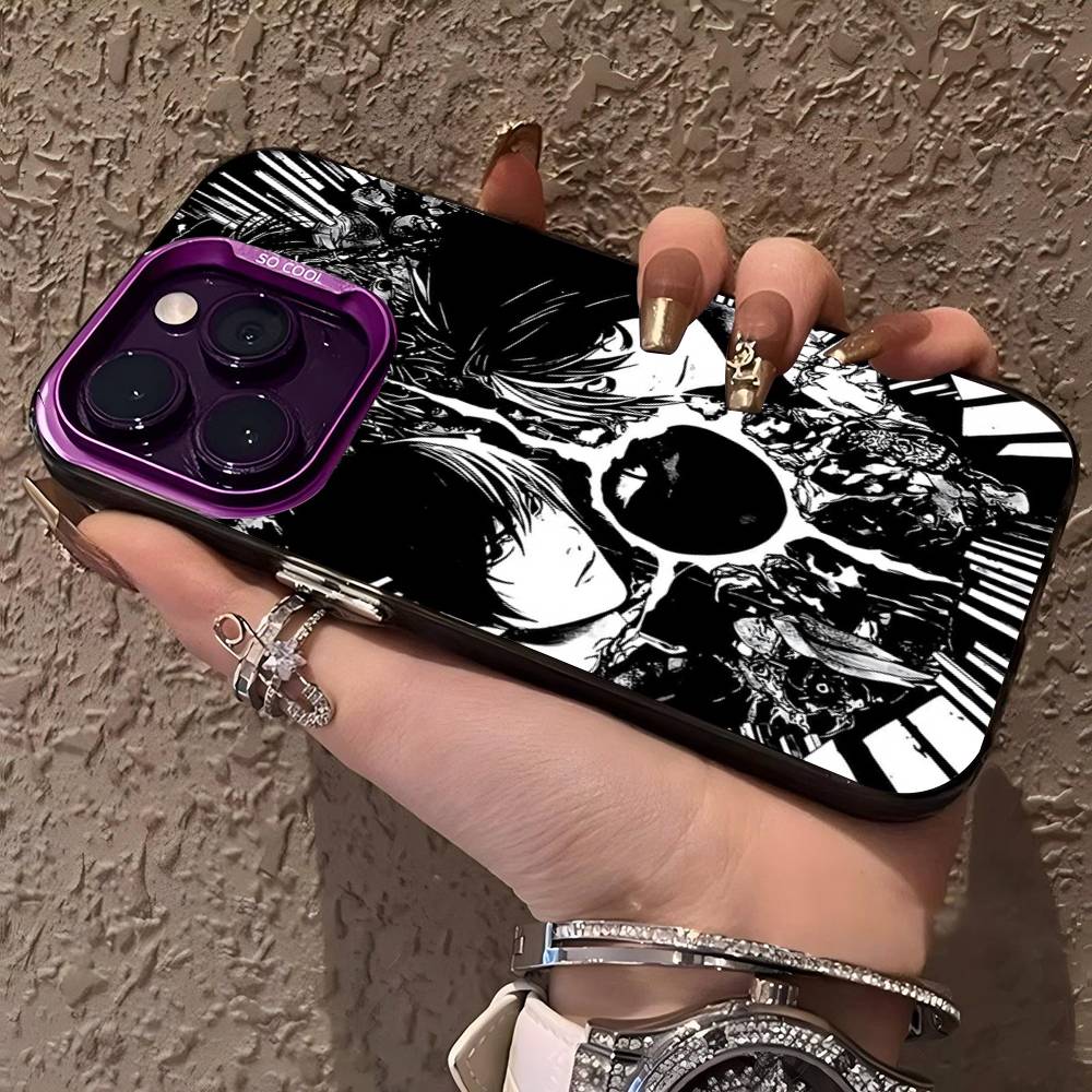 D-Death Note Phone Case Color Silver Shell For LPhone 17 16 16e 15 14 13 12 11 Pro Max Plus