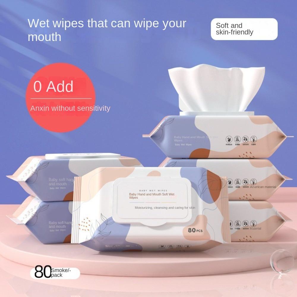 80 unidades/bolsa Toallitas húmedas para bebé multiusos Toallitas limpiadoras de textura suave Limpieza para niños