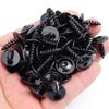 100-20PCS Car Body Screws for VW Golf Metal Self Tapping Screw Rivet Black Fastener Bolt Cross Self Tapping Phillips Screws