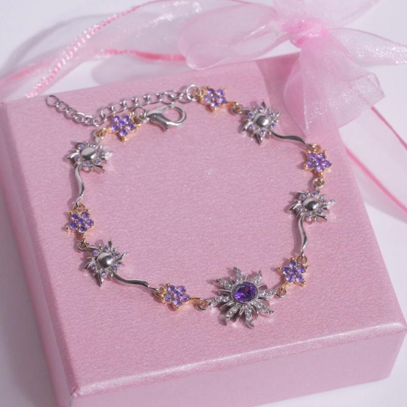 Sunflower bracelet, sun bracelet inlaid with