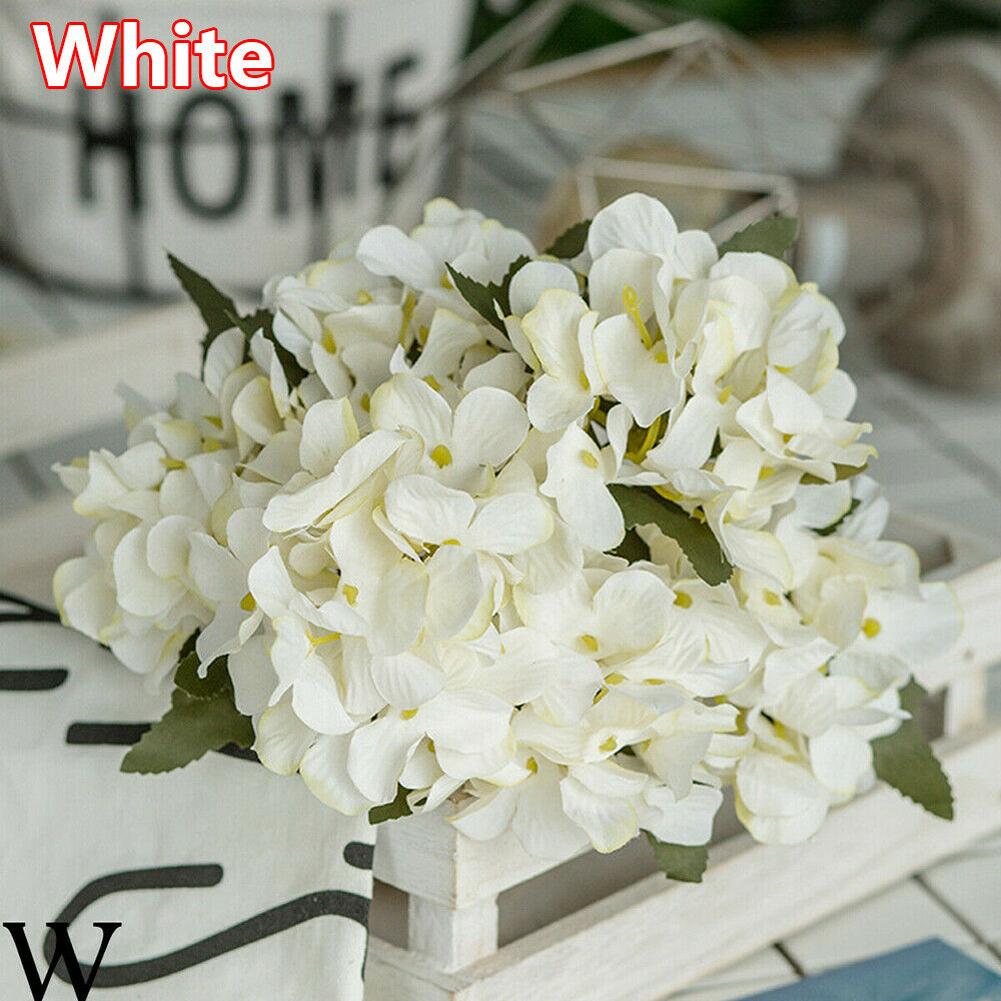 Artificial Silk Hydrangea Flowers Bouquet Fake Bloom Single Plastic Artificial Flower Shop Flower Arrangement Wedding Home Decor
