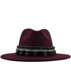 eBay Hot Sale Woolen Jazz Top Hat Ladies Minority Style Retro Flat-brimmed Big Eaves Hat