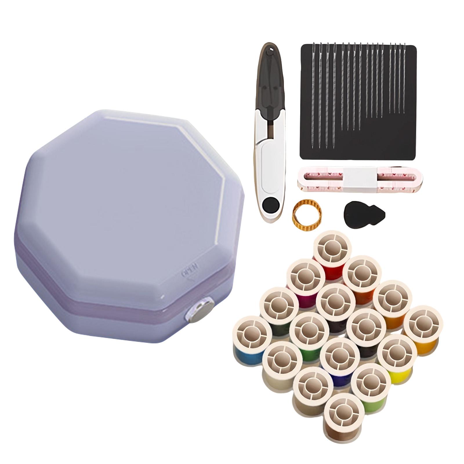 

New Sewing Box High-value Magnetic Home Sewing Clothes Portable Little Set Family Small Sewing Bag One Size фиолетовый