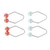 2 Pair Dimple Trainer Piercing Free Easy To Wear Enhanced Smile Dimple Maker Balls Tool for Face Cheek Red + Blue