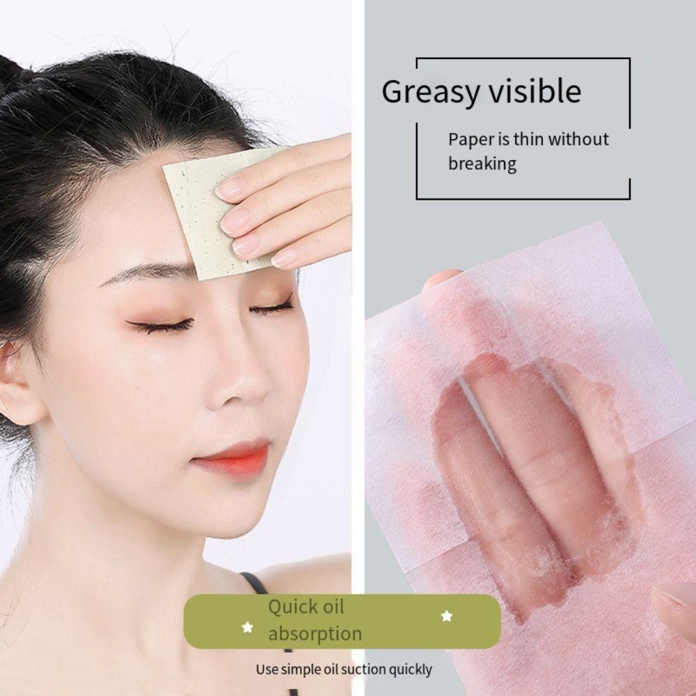 100Pcs Oil Removal Face Oil Blotting Paper Anti-grease Facial Oil Absorbing Paper Summer