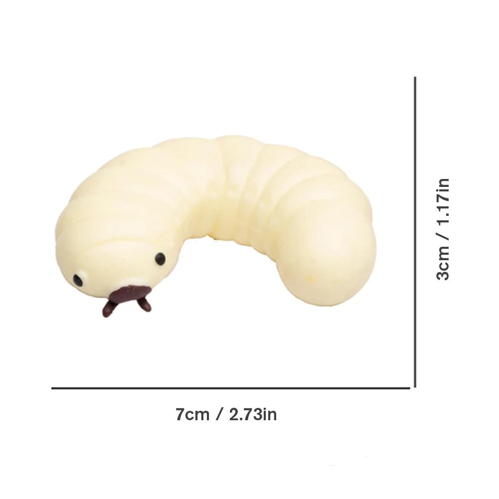 Cute Soybean Worm Toy Pinching Fun Slow Rise Toy Stretchy D0L5