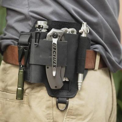 Taktyczna skórzana saszetka biodrowa EDC ze skóry bydlęcej do przechowywania narzędzi outdoorowych i survivalowych