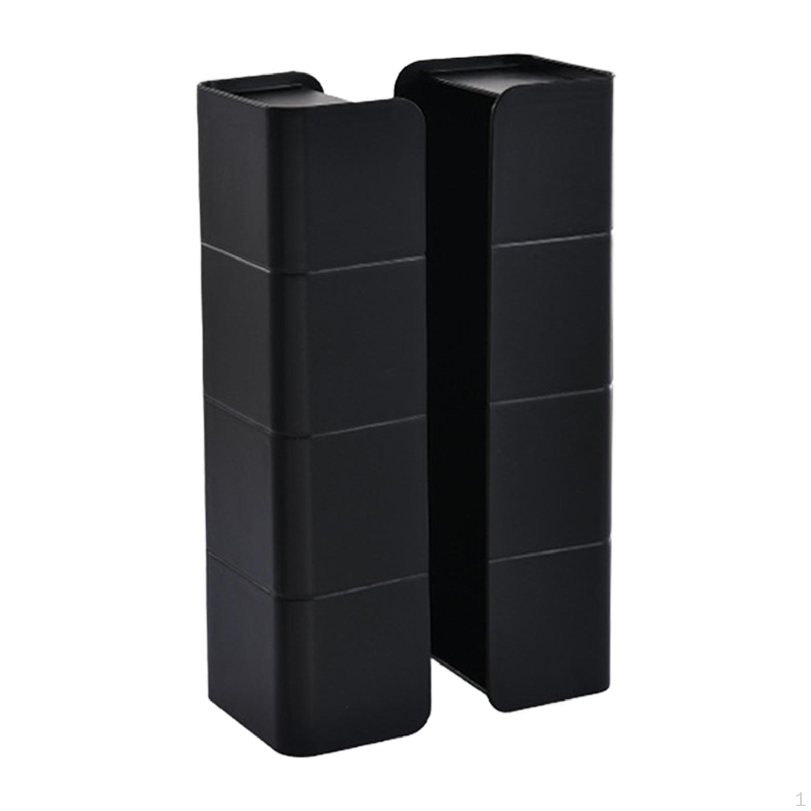 

1 Pair Tissue Box Holder Glove Dispenser Wall Mounted Paper Towel Detachable Sundries чорний