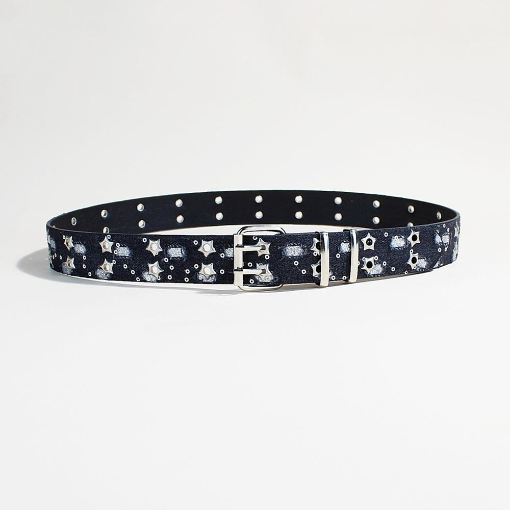 Punk Stars Double-Breasted Belt Jeans Decorative Belt Corn Belt Women
