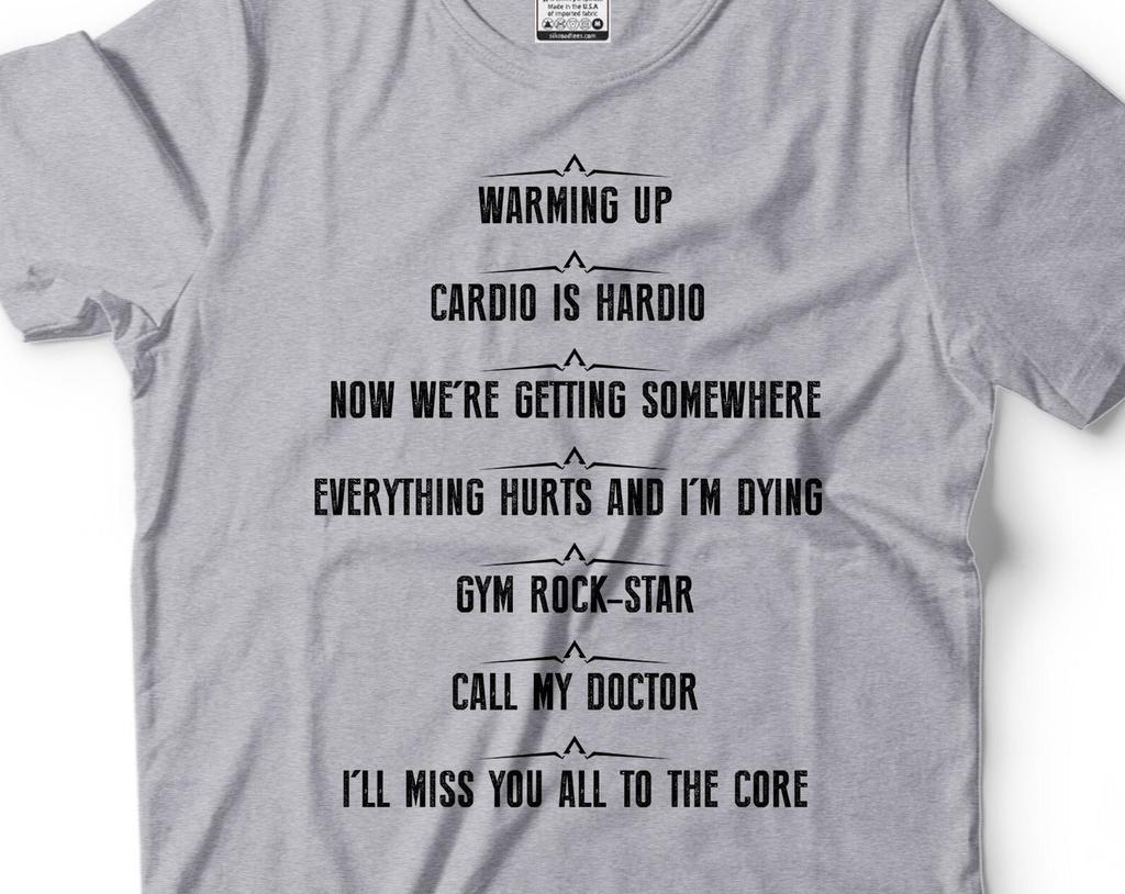 Funny Gym T-Shirt: Cardio is Hardio, Workout Motivation