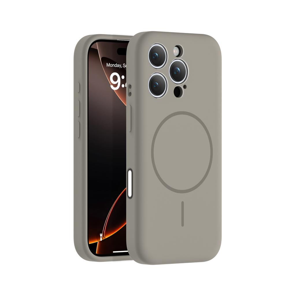 Applicable to Apple 17ProMax mobile phone case Magnetic suction true liquid silicone iPhone16 soap 15 camera AI button