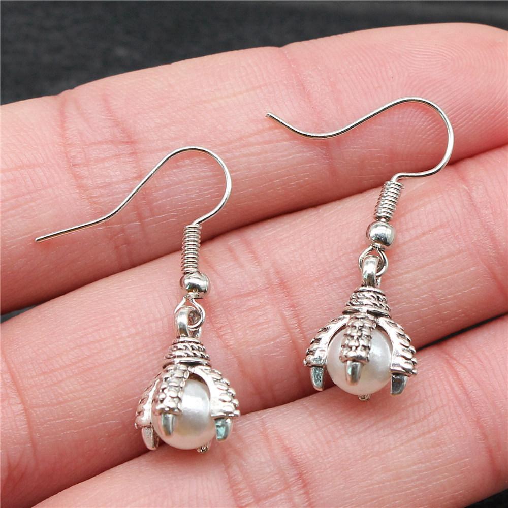 

High-Quality Minimalist Popular Zircon Pearl Earrings Lucky Gift for Her for Proms Formal Events A06-1pair-16x8mm