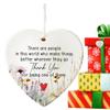 Christmas Ornament Heart-Shaped Friendship Acrylic Ornaments for True Friends Christmas Decor Ornaments for Family Friends